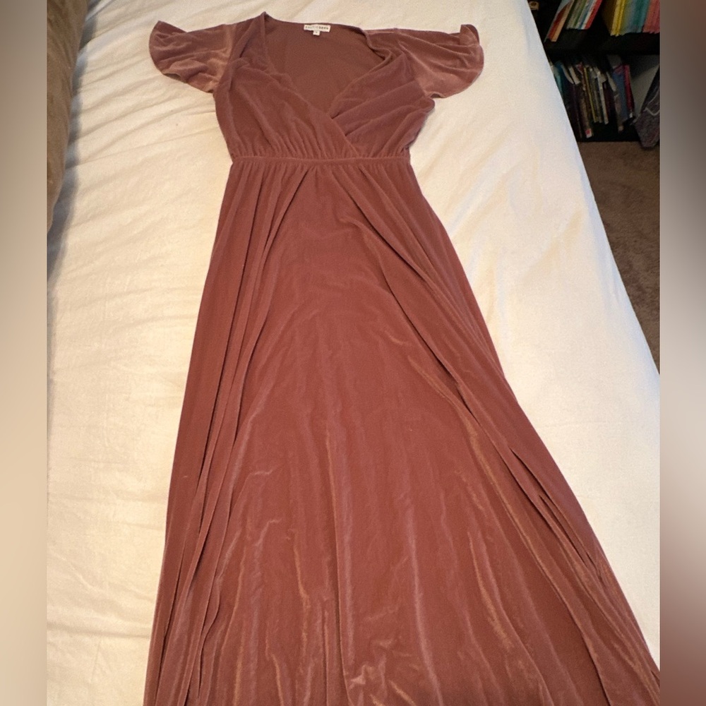 Baltic Born Dusty Rose Velvet Maxi Dress
